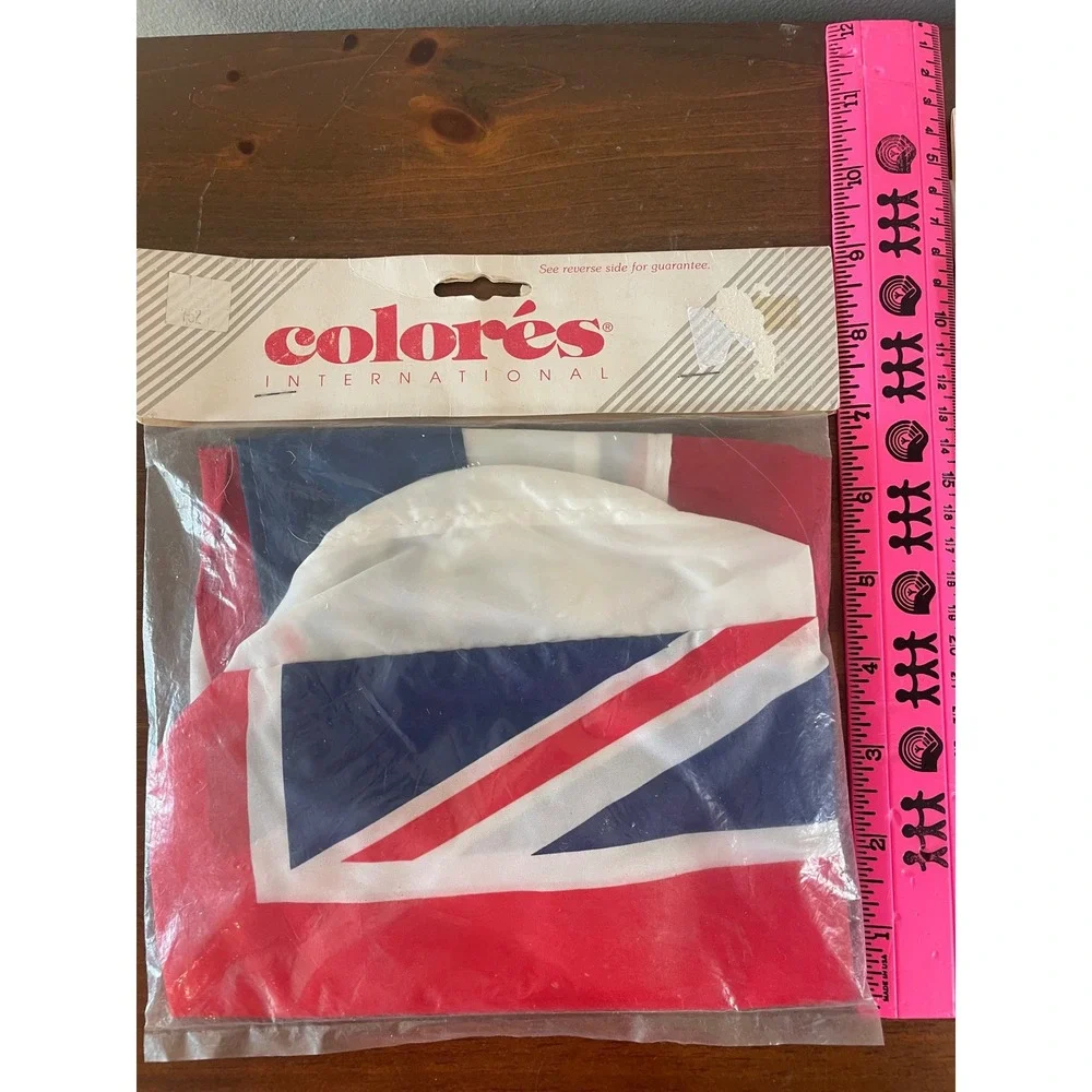 Vintage Colores International Union Jack Windsocks Set of 2 Made in USA New
